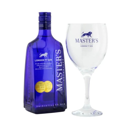 MASTER'S LONDON DRY GIN 0,7L 40% + KIELISZEK