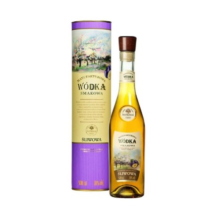 MANUFAKTUROWA WÓDKA ŚLIWOWA 0,5L 38%  + TUBA