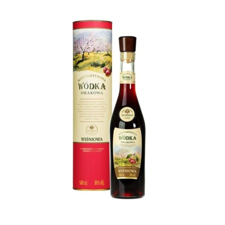 MANUFAKTUROWA WÓDKA WIŚNIOWA  0,5L 38% + TUBA