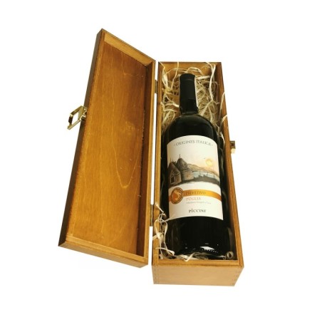 PICCINI PUGLIA PRIMITIVO 0,75L W SKRZYNCE DREWNIANEJ