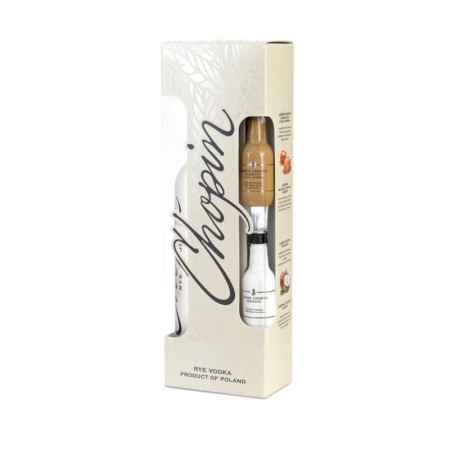 CHOPIN RYE VODKA 0,7L 40% + MINIATURKI LIKIERU