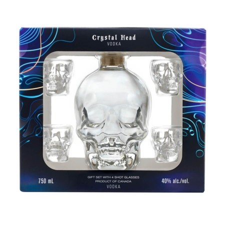 CRYSTAL HEAD VODKA 0,7L 40% + 4 KIELISZKI