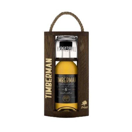 TIMBERMAN 6YO WHISKY 0,7L 40% W SKRZYNCE + SZKLANKA