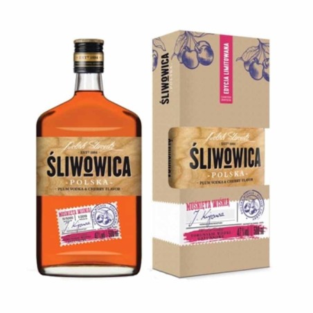 ŚLIWOWICA POLSKA MUŚNIĘTA WIŚNIĄ WÓDKA 0,5L 47%