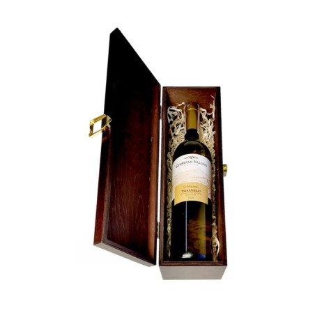 GEORGIAN VALLEYS TSINANDALI 0,75L W SKRZYNCE DREWNIANEJ