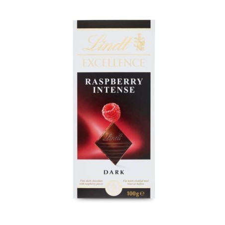 LINDT EXCELLENCE CZEKOLADA GORZKA RASPBERRY INTENSE 100G