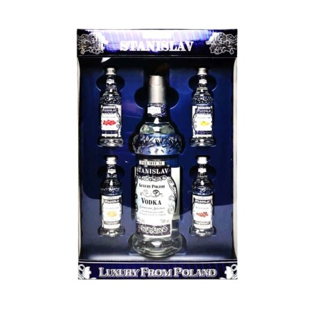 STANISLAV VODKA 0,7L 40% + 4 MINIATURKI