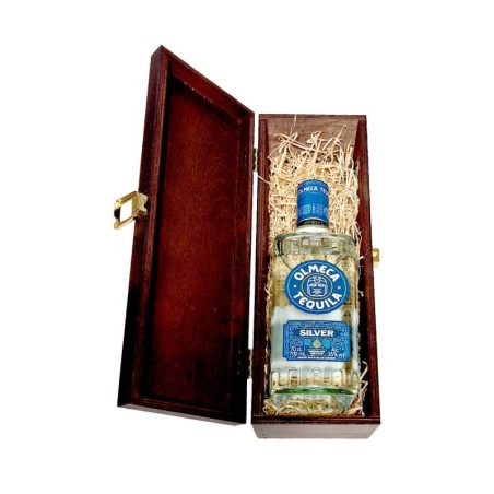 OLMECA SILVER BLANCO TEQUILA 0,7L 35% W SKRZYNCE DREWNIANEJ