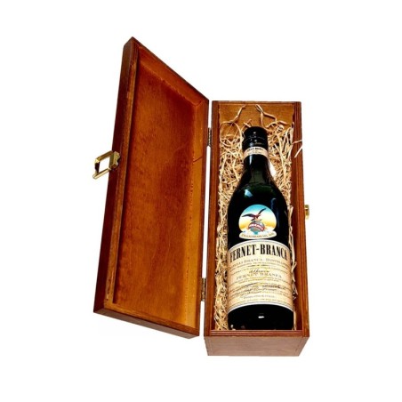 FERNET BRANCA LIKIER ZIOŁOWY 0,7L 39% W SKRZYNCE DREWNIANEJ
