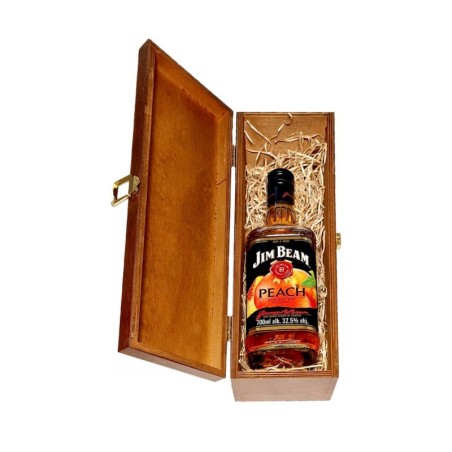 JIM BEAM PEACH LIKIER 0,7L 32,5% W SKRZYNCE DREWNIANEJ