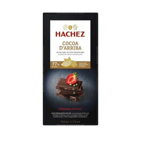 HACHEZ CZEKOLADA GORZKA COCOA D'ARRIBA TRUSKAWKA - PIEPRZ 100G