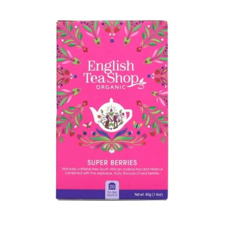 ENGLISH TEA SHOP ORGANIC SUPER BERRIES HERBATA ZIOŁOWA 40G