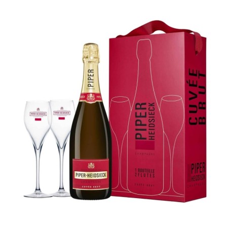 SZAMPAN PIPER HEIDSIECK CUVEE BRUT  0,75L 12%  KARTON + 2 KIELISZKI