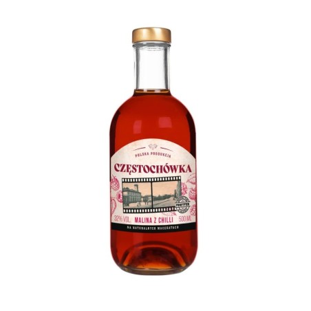 CZĘSTOCHÓWKA MALINA Z CHILLI LIKIER 0,5L 32%