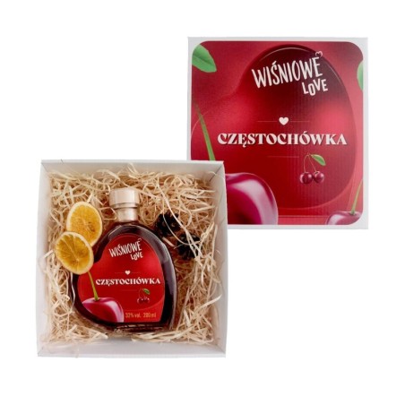 CZĘSTOCHÓWKA WIŚNIOWE LOVE LIKIER 0,2L 32% + PUDEŁKO