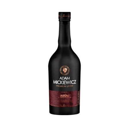 ADAM MICKIEWICZ PREMIUM LIKIER WIŚNIA W CIEMNEJ CZEKOLADZIE 0,5L 15%