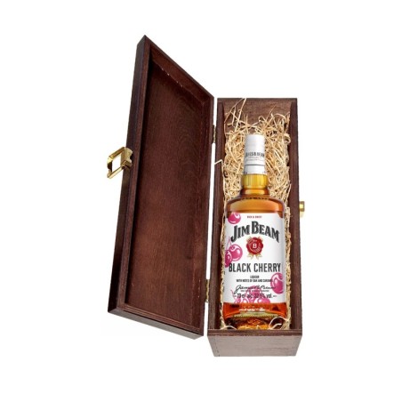 JIM BEAM BLACK CHERRY BOURBON 0,7L 32,5% W SKRZYNCE DREWNIANEJ