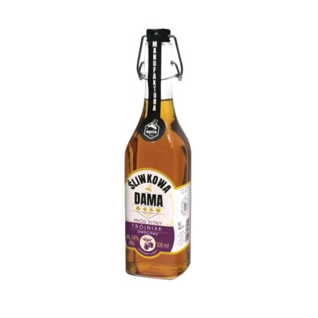 MIÓD PITNY TRÓJNIAK OWOCOWY ŚLIWKOWA DAMA 0,5L 14%