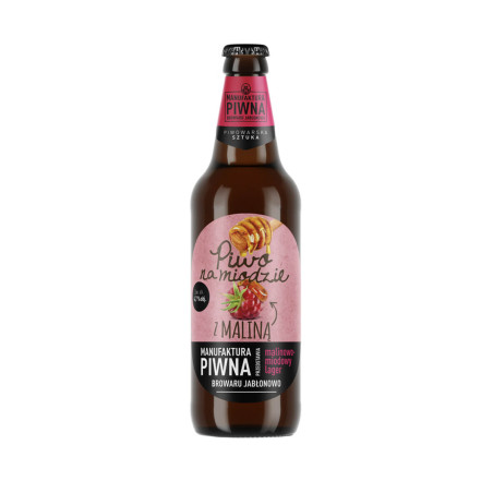 MANUFAKTURA PIWNA - PIWO NA MIODZIE Z MALINĄ 0,5L 4,7%