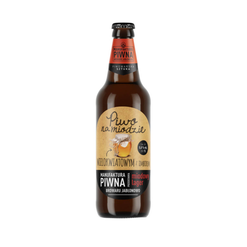 MANUFAKTURA PIWNA - PIWO NA MIODZIE WIELOKWIATOWYM Z IMBIREM 0,5L 5%