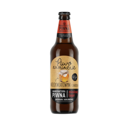 MANUFAKTURA PIWNA - PIWO NA MIODZIE WIELOKWIATOWYM Z IMBIREM 0,5L 5%