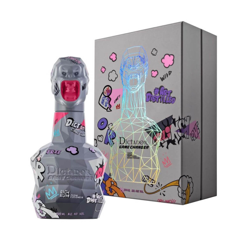 DICTADOR GAME CHANGER GREY & PINK RUM 0,7L 40% + KARTON