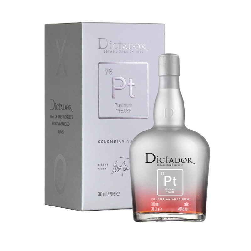 DICTADOR PLATINUM RUM 0,7L 40% + KARTON DICTADOR PLATINUM RUM 0,7L 40% + KARTON