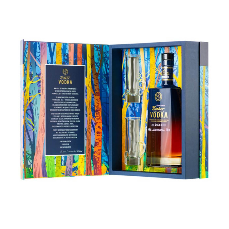 BIMBER STARZONY WÓDKA 0,7L 43% + 2 KIELISZKI